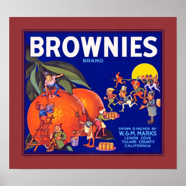 Poster Brownies Marque California Oranges (Devant)