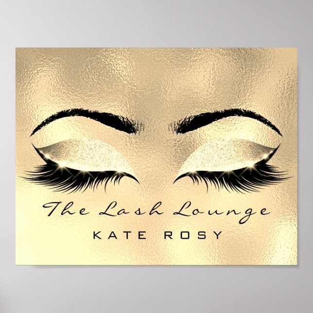 Poster Browns Nom Maquillage Artiste Beauté Studio Lashes (Devant)