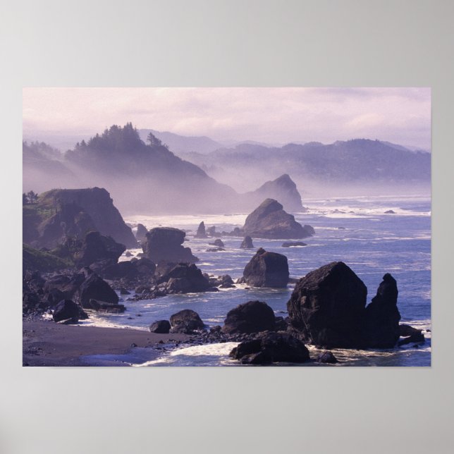 Poster Bruant matinal le long de la côte de l'Oregon près (Devant)