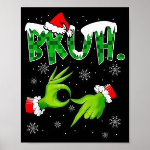 Poster Bruh 67 Six Seven 6 7 Mème de Noël Drôle Gen Alp