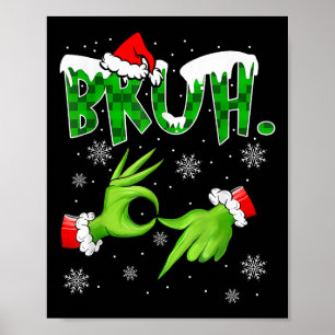 Poster Bruh 67 Six Seven 6 7 Mème de Noël Drôle Gen Alp