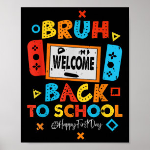 Poster Bruh Bienvenue à l'école Jeu vidéo