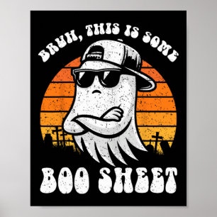 Poster Bruh C'Est Une Feuille De Boite Drôle Halloween Gh