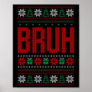 Poster Bruh Meme Dit Bro Salutation Ados garçons Hommes l