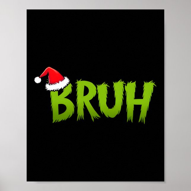 Poster Bruh Noël Enfants Ados Garçons Drôle Noël Hum (Devant)