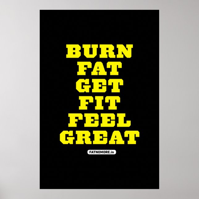 Poster BRÛLER LA GRAISSE - ÊTRE FIT - SENTIR GRAND Fitnes (Devant)