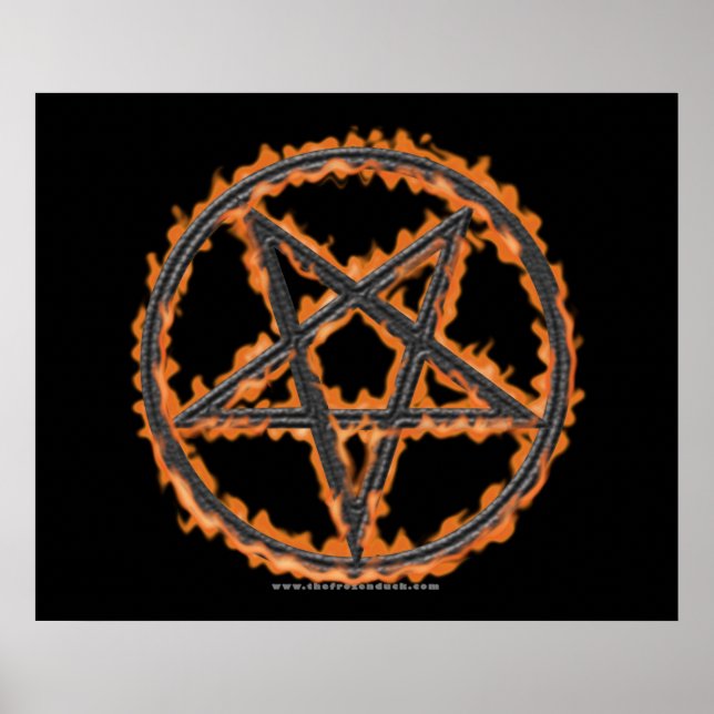 Poster Brûler le pentagramme inversé (Devant)