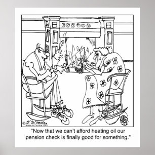 Poster Brûler votre chèque de pension pour garder chaud