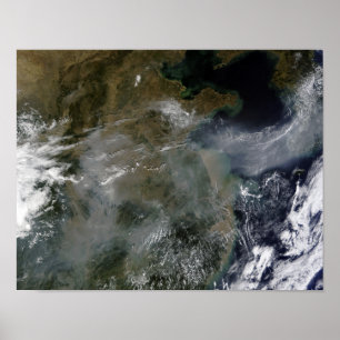 Poster Brume à travers la plaine de Chine du Nord
