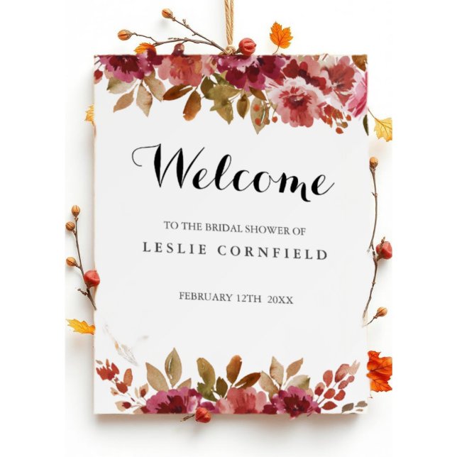 Poster Brunch & Bubbly Rustique d'Automne pour une Mariée (Créateur téléchargé)