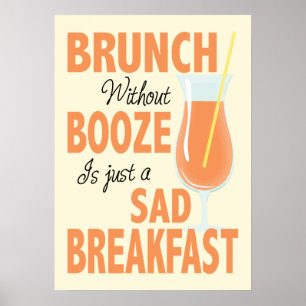 Poster Brunch sans bouchon Brunch