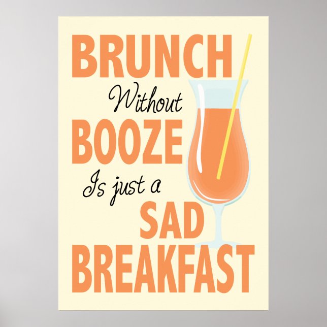 Poster Brunch sans bouchon Brunch (Devant)