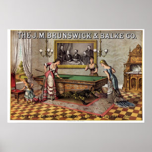 Poster Brunswick & Balke Billiards