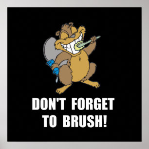 Poster Brush Beaver