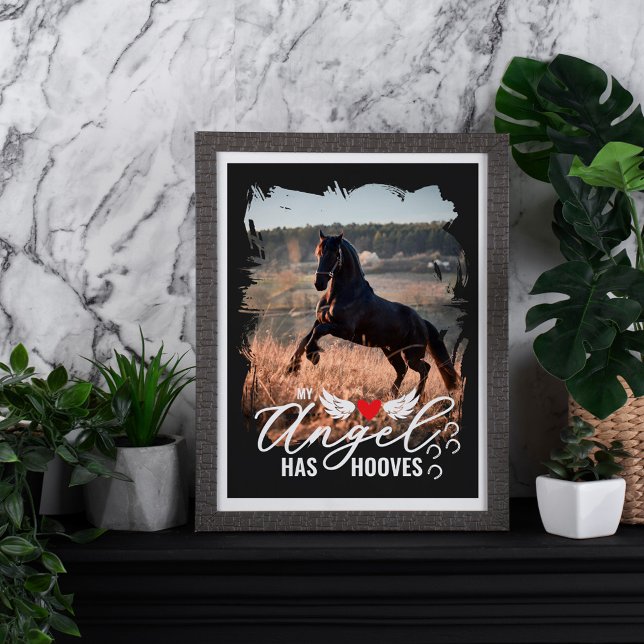 Poster Brushstroke Photo Angel Possède Hoves Horse Memori (Créateur téléchargé)