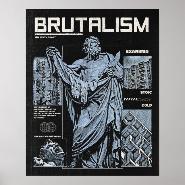 Poster Brutalisme - Conception Brutaliste (Devant)
