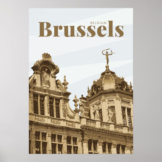 Poster Bruxelles Grand Place Belgique (Devant)