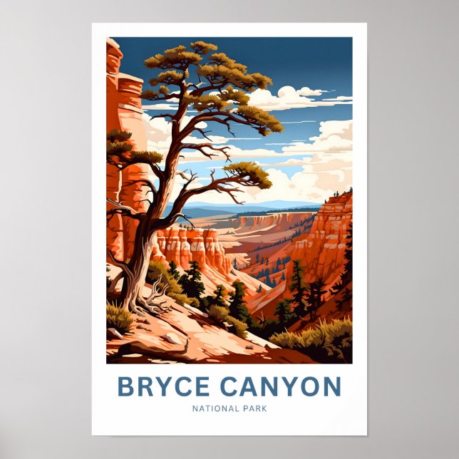 Poster Bryce Canyon National Park Travel Imprimer (Devant)