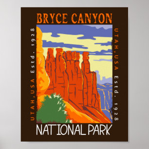 Poster  Bryce Canyon National Park Utah Distressed 