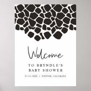 Poster BRYNDLE Moderne Vache Baby shower d'impression Bie