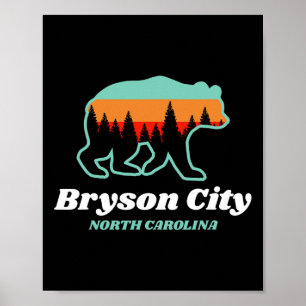 Poster Bryson City Caroline du Nord Montagnes de l'Ours C