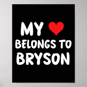 Poster Bryson - Mon cœur appartient à Bryson - Amour