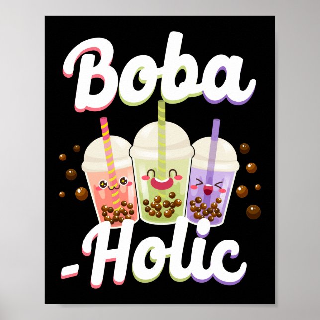 Poster Bubble Boba Tea Boba-holic (Devant)