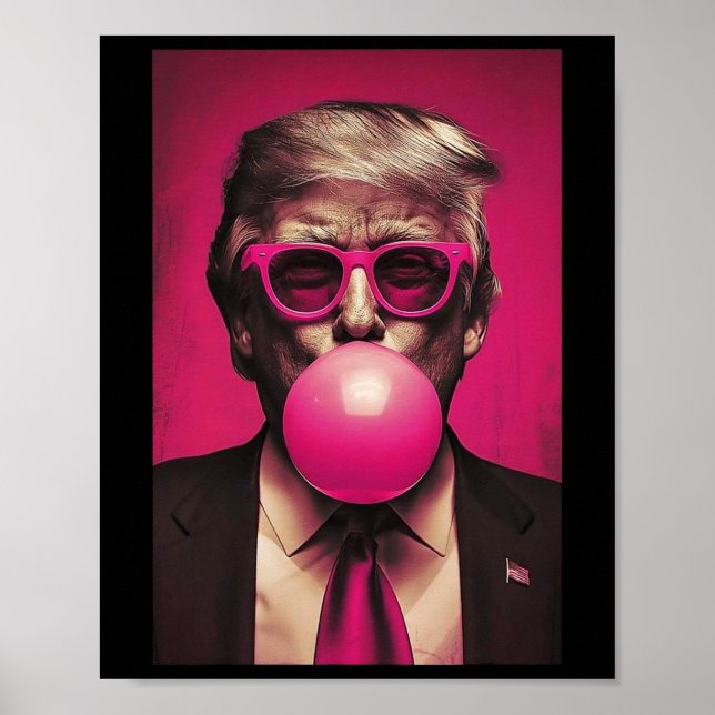 Poster Bubblegum rose (Devant)