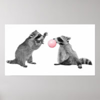 Bubbles De Chewing-Gum Mignons Raton-Laveurs Pour