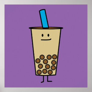 Poster Buble Boba Pearl Milk Tea Tapioca boules