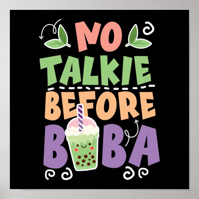 Poster Buble No Talkie Avant Boba Tea (Devant)