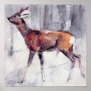 Poster Buck dans la neige 2000