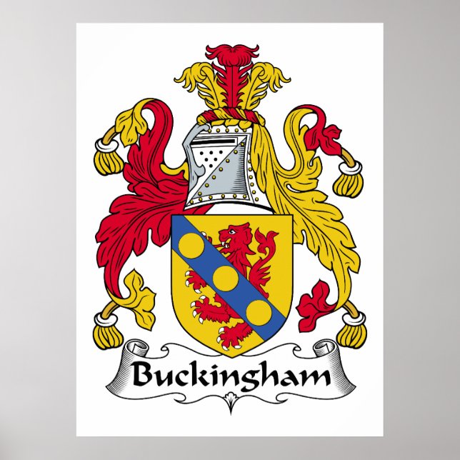 Poster Buckingham Family Crest (Devant)