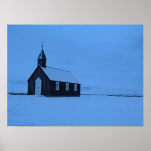Poster Búðakirkja Islande