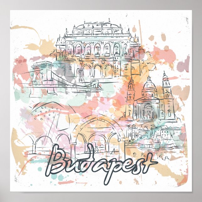 Poster Budapest (Devant)