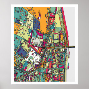Poster Budapest, Hungary   City Map