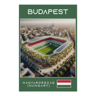 Poster Budapest Stadium - Hungary - Ecological Design