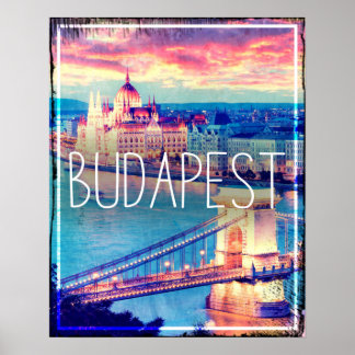 Poster Budapest vintage