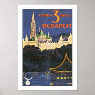 Poster Budapest vintage