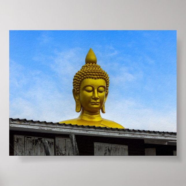 Poster Buddha head in Bangkok (Devant)