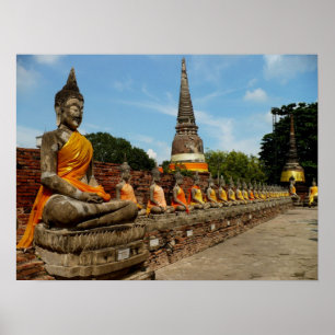 Poster Buddhas à Ayutthaya