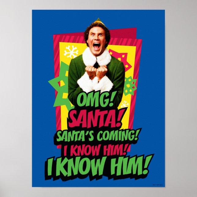 Poster Buddy l'Elfe | OMG ! PÈRE NOËL ! (Devant)