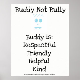 Poster Buddy Pas Bully Blue Boy
