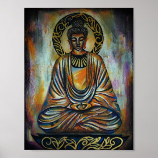Poster Budhha Art - Paix et Patience par Mansa Pryor