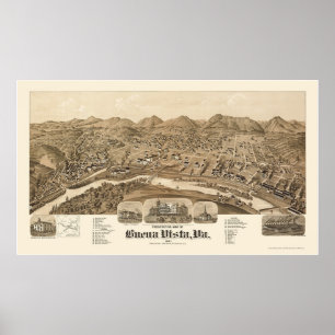 Poster Buena Vista, VA Carte panoramique - 1891