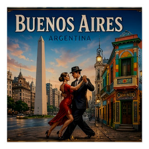 Poster 🧲 Buenos Aires Argentine Cadeau de Voyage pour le