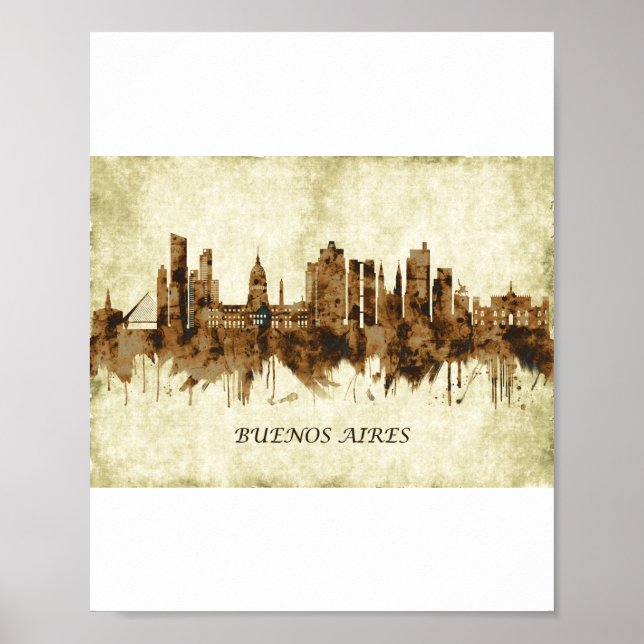 Poster Buenos Aires Argentine Cityscape (Devant)