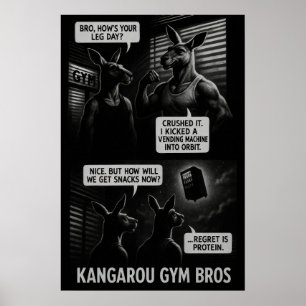 Poster Buff Kangaroo Gym Bros Comique