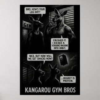 Poster Buff Kangaroo Gym Bros Comique