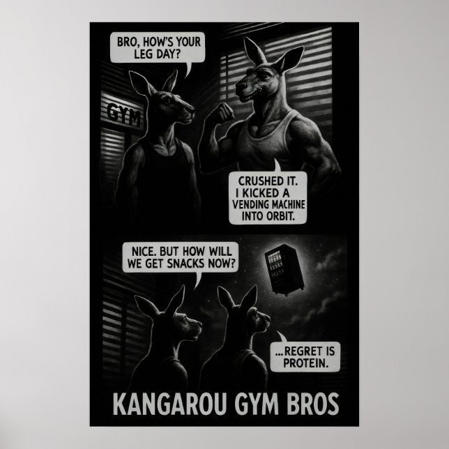 Poster Buff Kangaroo Gym Bros Comique (Devant)